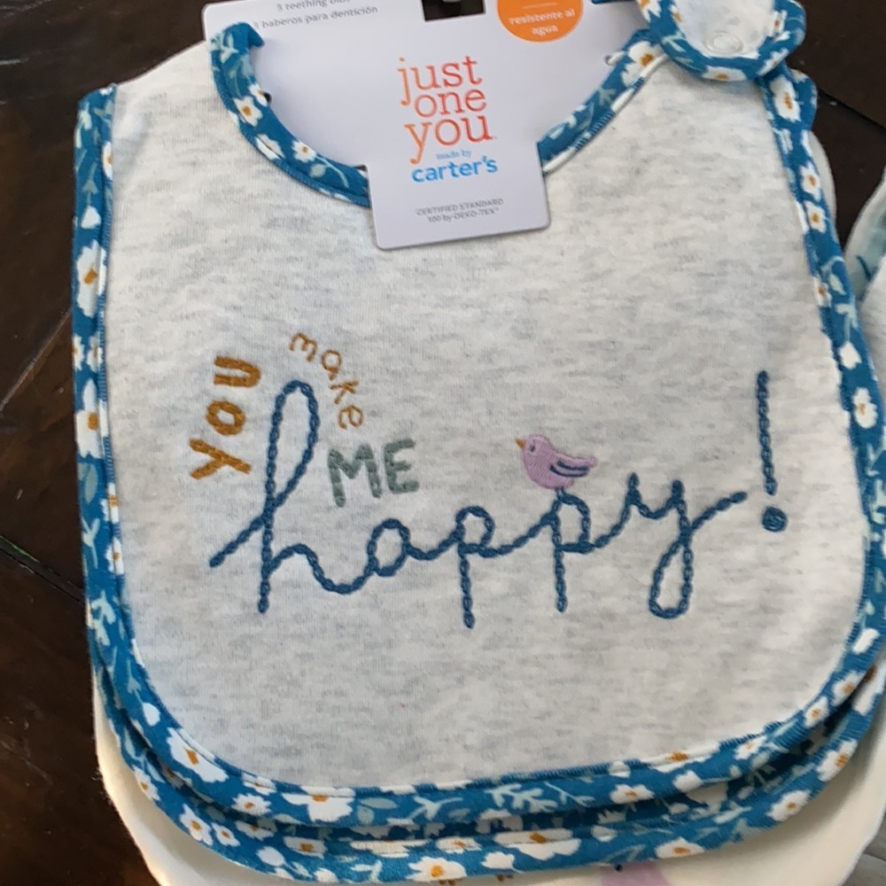 Carter’s Onesie pants, Bibs Matching Bundle set- NWT - Picture 3 of 8